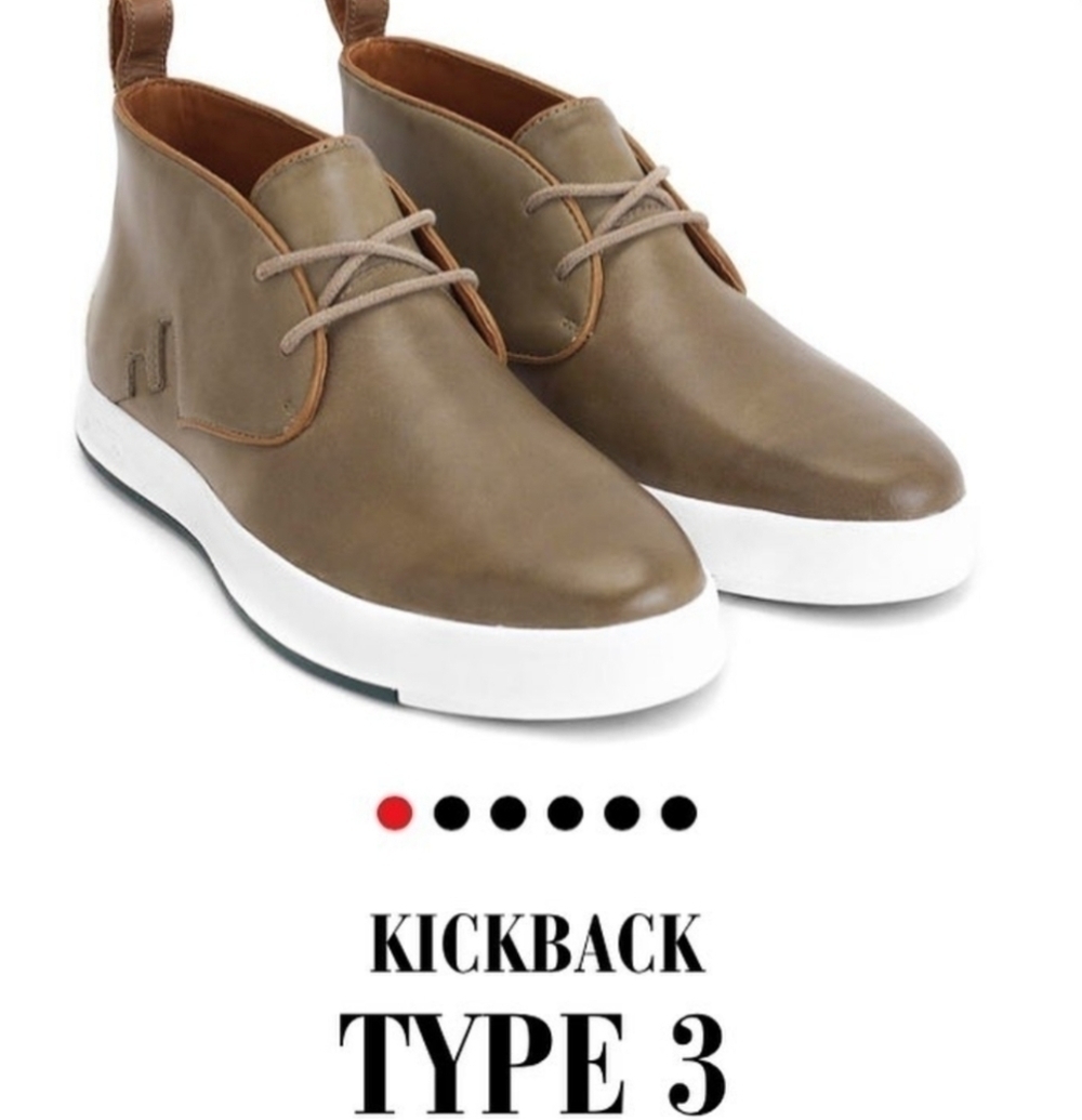 John Fluevog chukka kickback type 3 sneaker leather size 7M  rare find